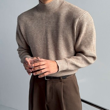 正韓保暖半立領羊毛八字針織上衣 7色 YUPPIE 預購商品 1216