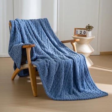 紹興毛毯工廠雙面舒棉絨素色提花毯子供應國內外超市公司禮品毛毯