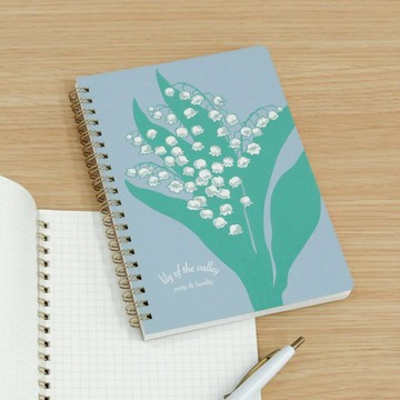 Hakuoshi Botanical 鈴蘭 方眼線圈筆記本