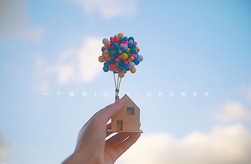 「一個抽屜 」飛屋環游記手辦氣球木屋擺件diy材料包生日禮物38節