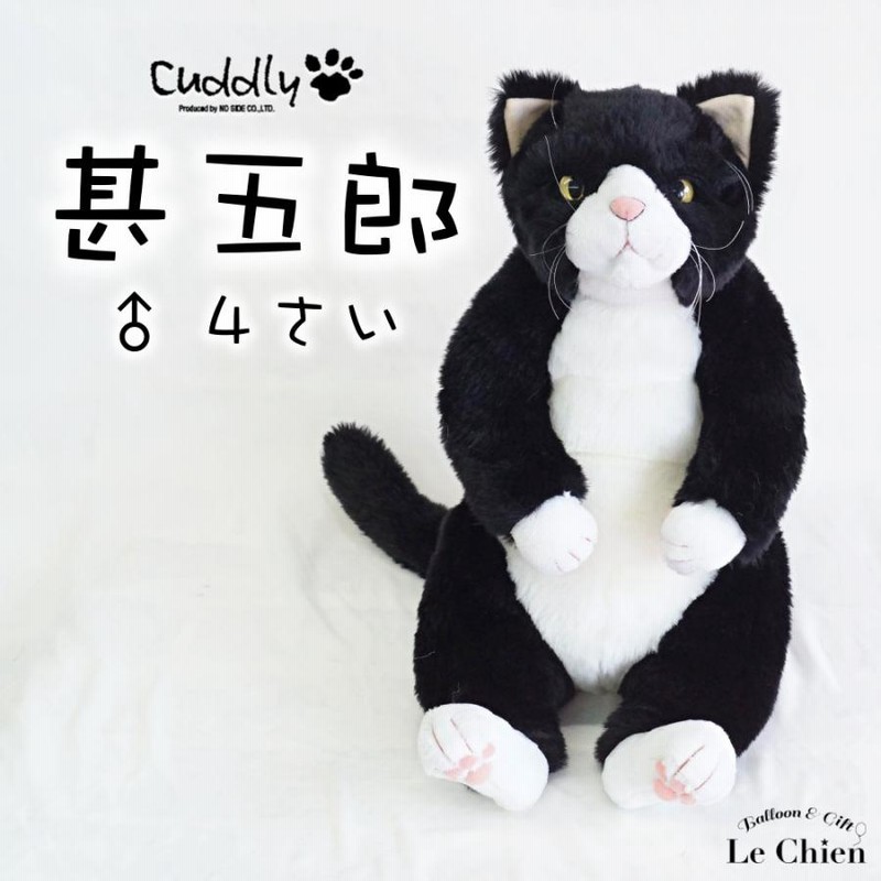 ぬいぐるみ 猫 ハチワレ《甚五郎 JingoroI》《ソメゴロー