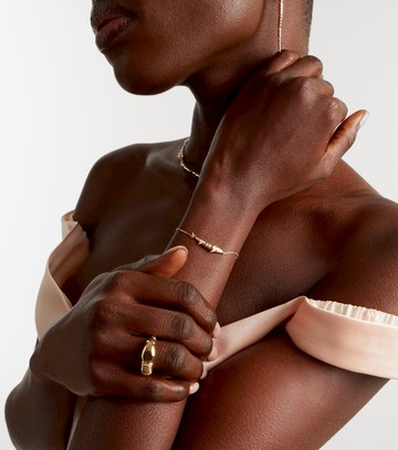 Yvonne Léon Marlin 9kt gold chain bracelet with diamonds