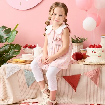 甜蜜午茶雲朵領印花套裝 (吸濕排汗+抗UV)