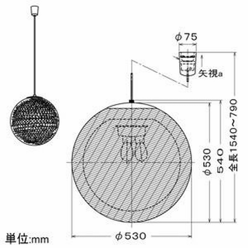 コイズミ照明 LED和風ペンダントライト 玉響 TAMAYURA 〜6畳用 白熱球