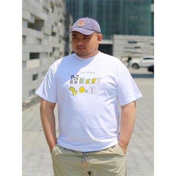 TRCE鐳創 日系簡約童趣印花短袖T恤男夏季新款重磅純棉高街半袖