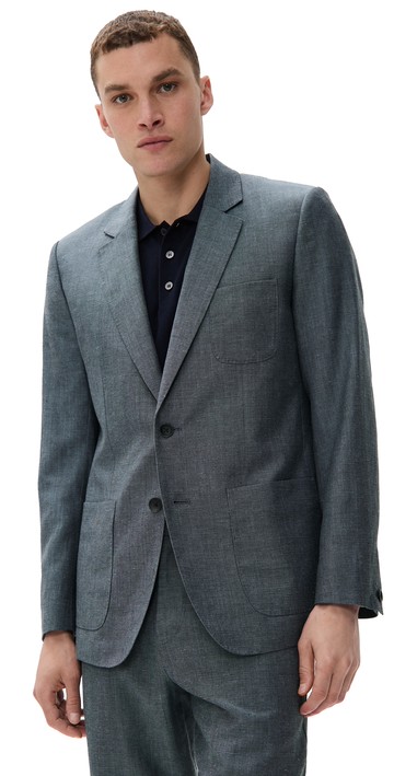 rag & bone Butler Donegal Blazer Blue 40