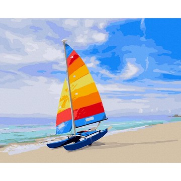 ArtLife 藝術生活 數字油畫DIY DT136 50 x 40cm  夏日長灘  1組