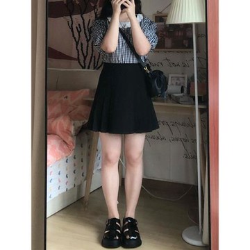 大碼胖mm卡其色百褶裙半身裙女秋季2025新款梨形身材顯瘦a字短裙