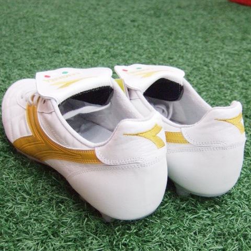 カンパーニャ MD PU ホワイト×ゴールド 【diadora|ディアドラ 