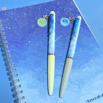 附吊飾 原子筆 2款 【新月・滿月】