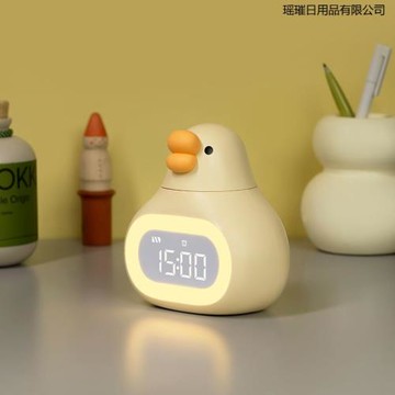 新款智能學生電子鬧鐘夜燈兩用兒童男女孩可充電超大聲家用臥室用