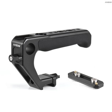 手柄 Andoer 通用頂部手柄手柄帶 NATO 夾 NATO 導軌冷靴 1/4 英寸 3/8 英寸螺紋 15mm 桿夾