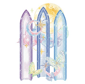 幻月碟境 PET 紙膠帶 貝殼光