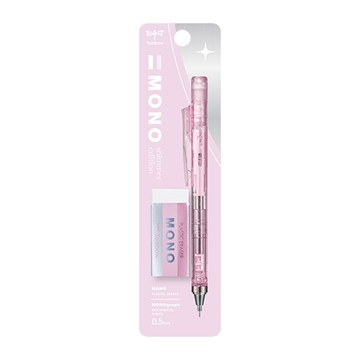 蜻蜓牌TOMBOW MONO graph自動鉛筆組/PPA-809L/粉/0.5mm/自動鉛筆+橡皮擦