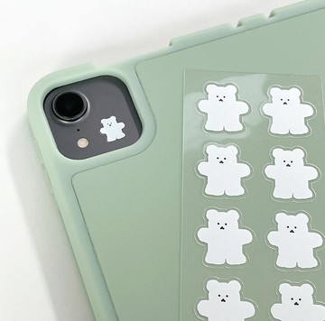 韓國文創 Chanibear 造型貼紙 - 白色可愛款