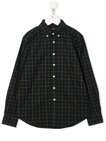 Ralph Lauren Kids - checked cotton shirt - kids - Cotton - 7 - Green