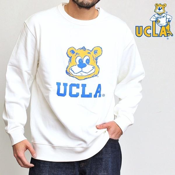 UCLA トレーナー くま クルーネック スウェット カレッジロゴ プリント