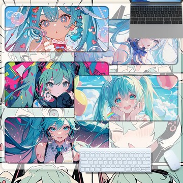 初音未來滑鼠墊 超大酷電競防滑鍵墊 發遊戲加厚桌墊供應升級版防刮防滑
