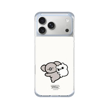 iPhone 17 Pro Max ClearX (MagSafe 兼容) 冰透藍 - 爽爽貓 Song Song Meow by SECOND - 爽爽貓與無尾熊