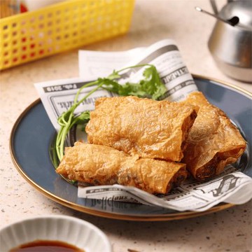 【心港點】鮮蝦金酥腐皮卷4入*3組