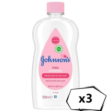 義大利Johnsons 嬰兒潤膚油(500ml 全新升級)x 3