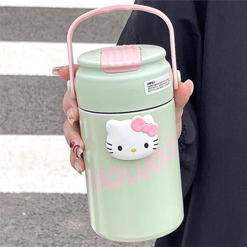 hellokttiy茶水分離保溫杯男女高顏值水杯2026新款可愛學生吸管杯