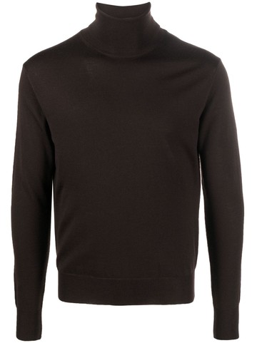 Altea - high-neck fine-knit jumper - men - Virgin Wool - S - Brown