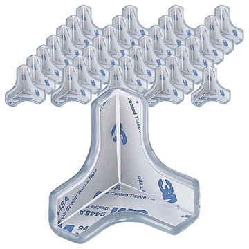 防撞角 桌角保護套 T型 3 x 3 x 3cm 透明  30個