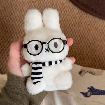 ❤️在臺好貨❤️Miffy米菲條紋圍巾毛絨掛件可愛公仔白兔玩偶書包掛飾鑰匙扣禮物