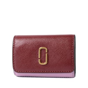 MARC JACOBS 專櫃款 十字紋防刮釦式鑰匙包-紅色