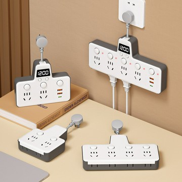 轉換插座多用功能插座轉換插頭一轉多孔位多開關插座插排【Snowbelle優選】