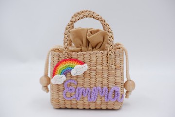 女孩編織包、女孩生日禮物、名字包