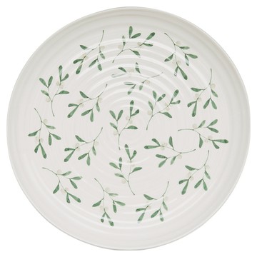 Portmeirion Sophie Conran 槲寄生圓形大淺盤  30.8cm  白色 + 綠色  1個