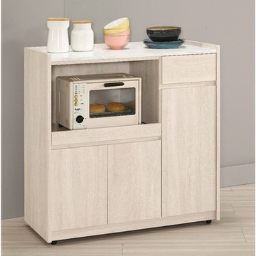 MUNA家居 丹妮拉3尺仿石餐櫃/碗盤櫃 90X40X90cm