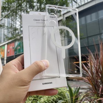 適用于三星S24ultra手機殼S24+保護套S23ultra磁吸Magsafe充電硅膠硬殼S22ultra輕薄鏡頭全包簡約透明男外殼