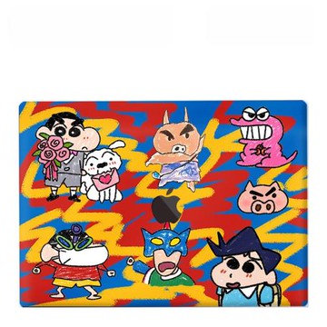 適用新款Macbook保護殼m3輕軟m1蘋果筆記本電腦套24款air薄殼磨砂m2pro13/14//15防摔2338卡通小新2442手繪狗