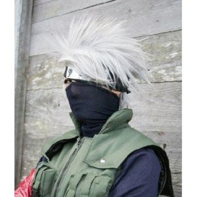 DW1332 Naruto ナルト カカシ風 コスプレウィッグ ＋ウイッグネット