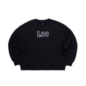 Lee 女款 三色LEE LOGO繡花長袖圓領厚TEE 黑色 LB611044K11