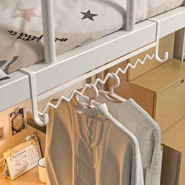 學生宿舍掛衣服神器牀邊掛鉤上下鋪波浪式收納掛衣架寢室