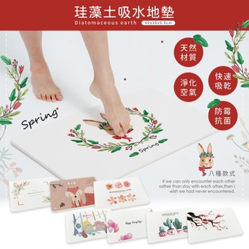 北歐文青5 珪藻土地墊 踏墊 吸水墊 (60x39x0.9cm)