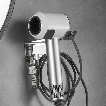 【免打孔雙用】吹風機架 浴室置物架 衛生間收納架 壁掛風筒架 不鏽鋼支架 免釘安裝 吹風機收納 牙刷架 節省空間 乾溼分離適用