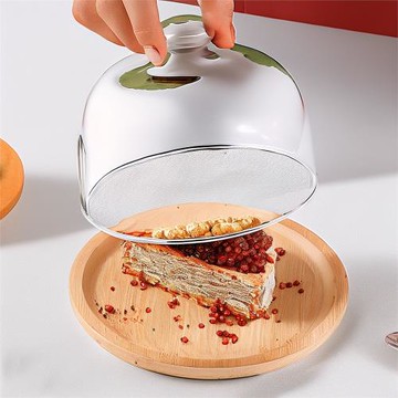 木質蛋糕托盤玻璃下午茶點心盤面包甜品水果試吃盤帶蓋透明品嘗盤