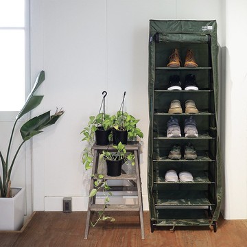 【日本SLOWER】軍風捲蓋式多格收納櫃(兩色可選)