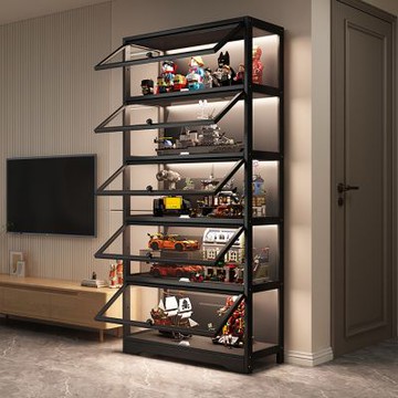 手辦櫃 手辦展示櫃 樂高收納櫃 積木玩具高達模型櫃 家用置物架 客廳擺件櫃 展示架