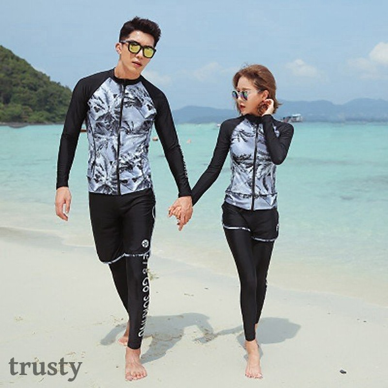 ラッシュガード ペア ペアルック レディース 上下 セット ラッシュガード メンズ 長袖 おすすめ ラッシュガード カップル レギンス ダイビング 水着 女 通販 Lineポイント最大0 5 Get Lineショッピング