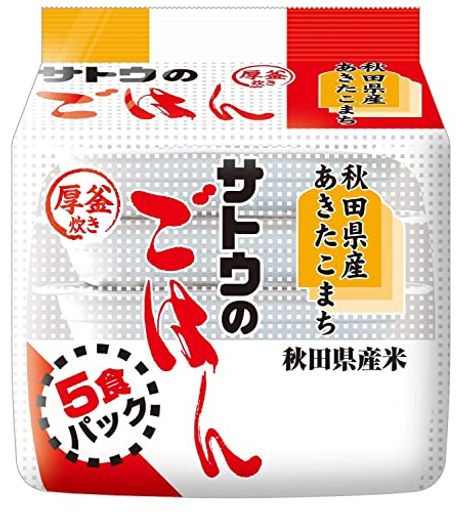 サトウのごはん 秋田県産あきたこまち 200G 5食パック8個