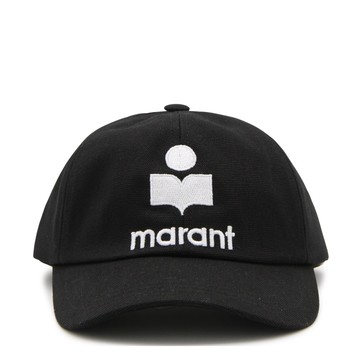 Isabel Marant - Black And White Cotton Baseball Cap