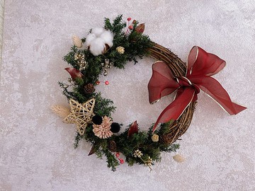 【聖誕獨家禮盒－DIY材料包】聖誕藤圈