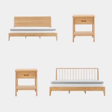 【D3原木家居】2026福袋 年度回饋 梣木床架 梣木床頭櫃