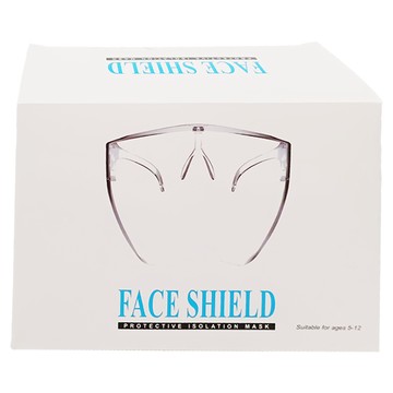 全面防疫高清透防霧面罩 兒童面罩款 PC材質 適用於5-12歲  14.5 x 11.5cm  透明  1個